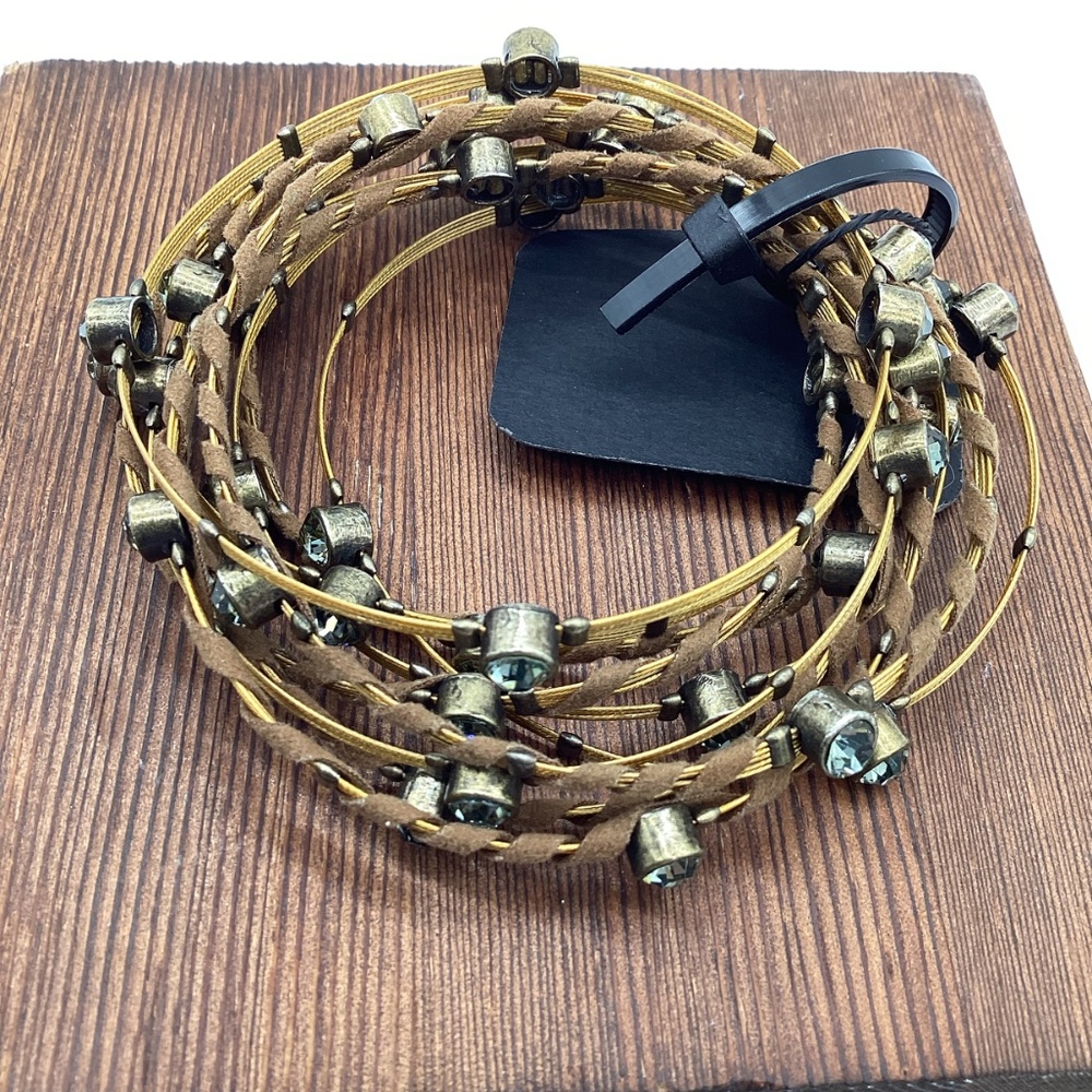 2017. Boho-Inspired Copper & Diamond Stacking Bracelets – Set of 10